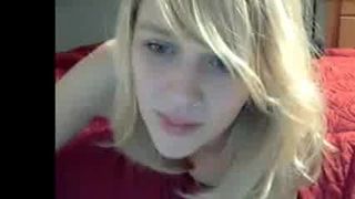 Blonde amateur neukpartij voor webcam