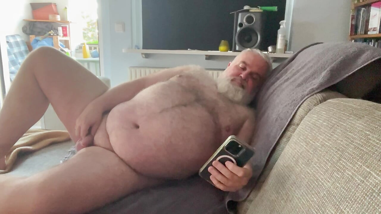 Wanking at the Sofa 5