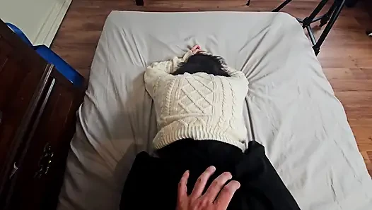 Cum in me! Petite Cutie begs for creampie from Big cock!!