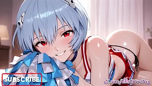 Ai Anime Girl Rei Ayanami Hot Sexy Outfits Show Compilation