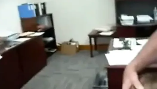 Office milf sucking cock