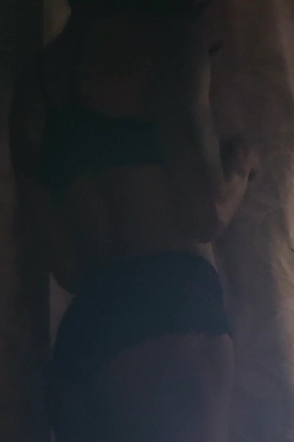 Exotic Fitness Femboy in Chastity Stripteases & Squats in Your Face