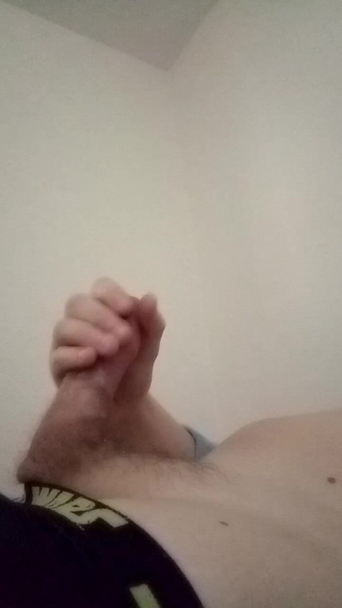 When your girlfriend is a dominatrix and forbids sex with her, you have to caress your big penis yourself  #15