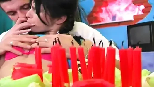 Brunette Babe in Pigtails Gets Fingered to Orgasm