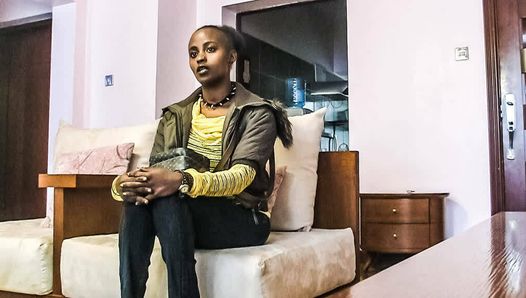 Pov - eine afrikanische Mädchenherausforderung in selbstgedrehtem interracial Casting