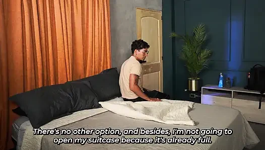 Stepsiblings end up having great sex after sharing the same bed