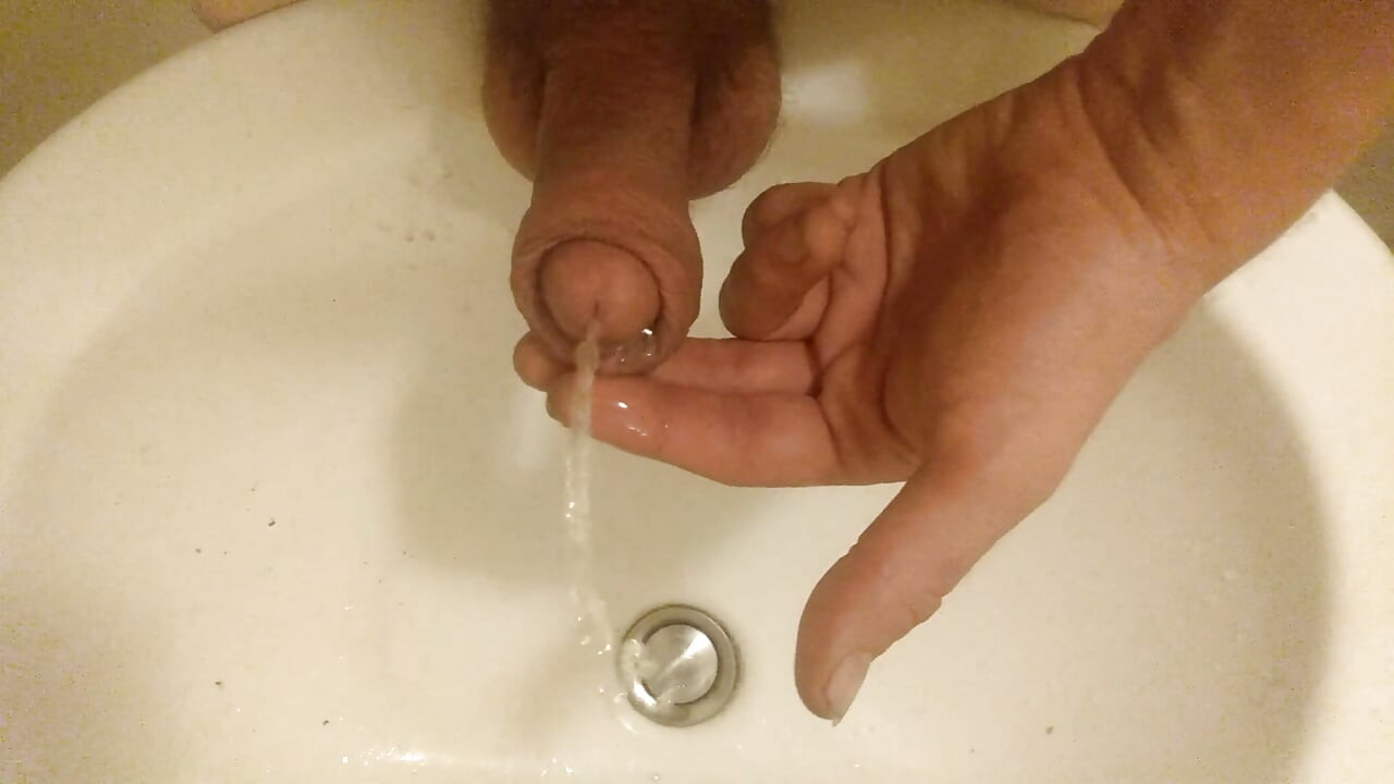Peeing on My Hand, in a Sink