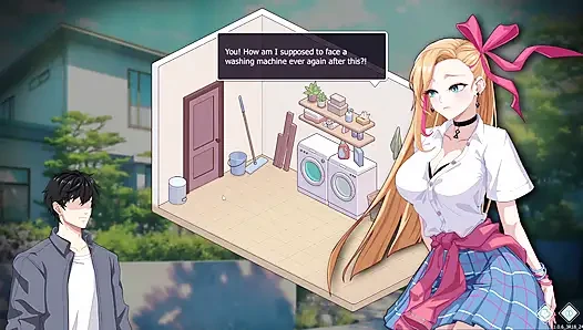 Happy student part 3! Washing machine sex!