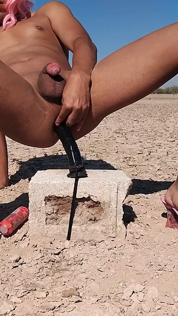 Memorable moment from "Delicious hot doll naked in public enjoys her thick dildo loves to feel it inside breaking her ass"