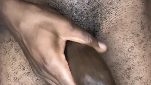 BBC oiled masturbation of my big black cock