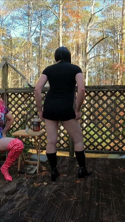 BTS fetish giant fake tits photoshoot jacking my uncut cock watching myself strip from vanilla to temptress | Clip 1