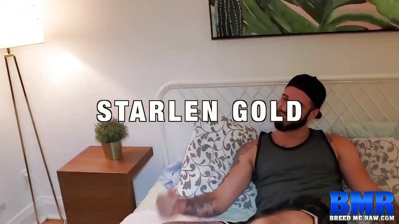 BREEDMERAW - Tattooed Romeo Davis barebacks Latin Starlen Gold