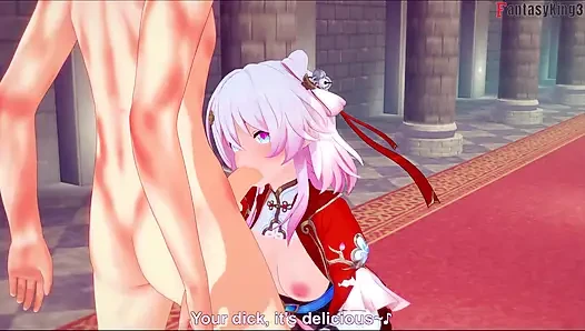 March 7th hot blowjob - Honkai Star Rail