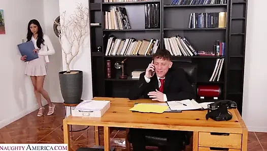 Petite Latina Sona Bella Needs Her Pussy Eaten in the Office