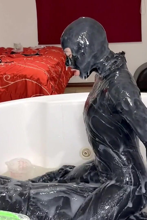 Playing in Cum with Gloomy Babe, Full - Alex Latex