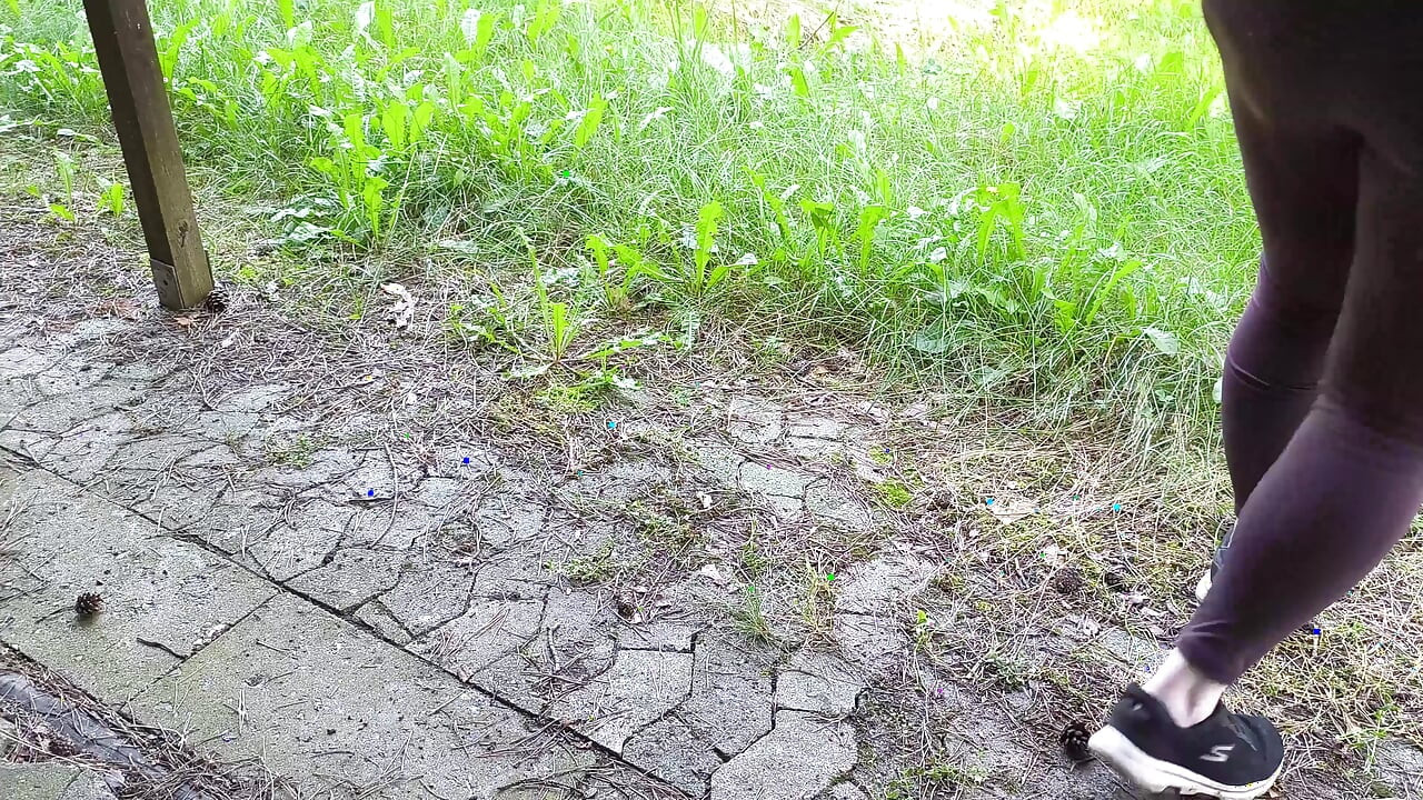 Labia torment on the picnic table