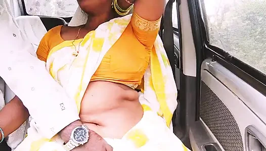 Pembantu rumah tangga seksi di mobil sama pemilik rumah telugu sambil ngomong jorok.