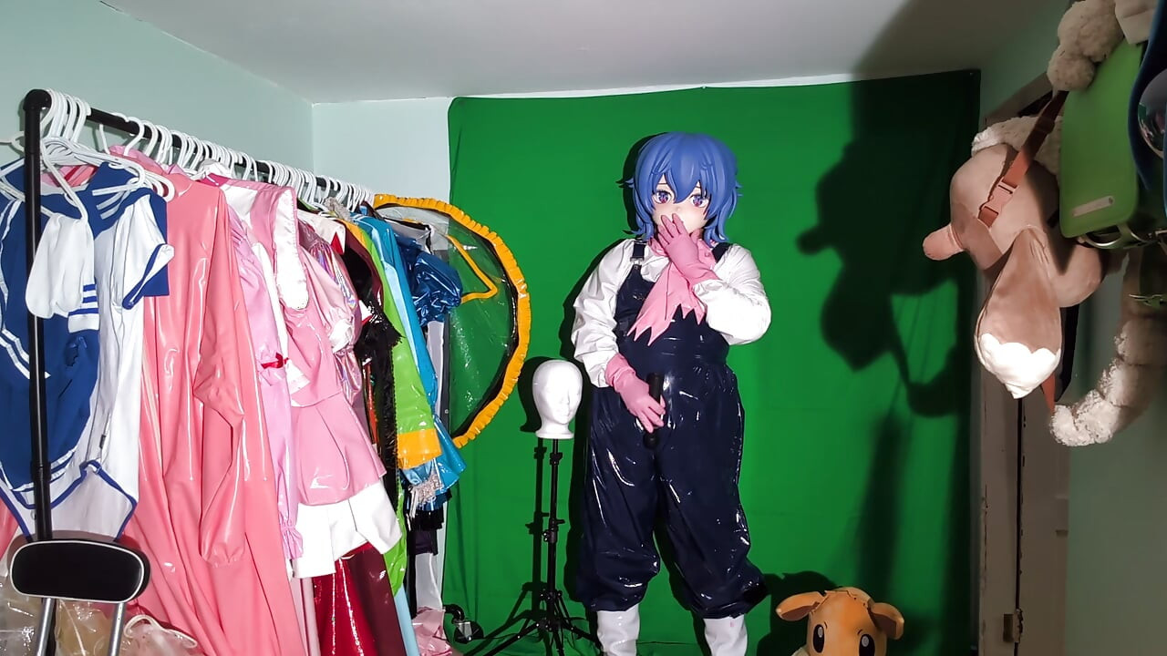 PVC Kigurumi Cosplayer Gardener Outfit Vibrator Play