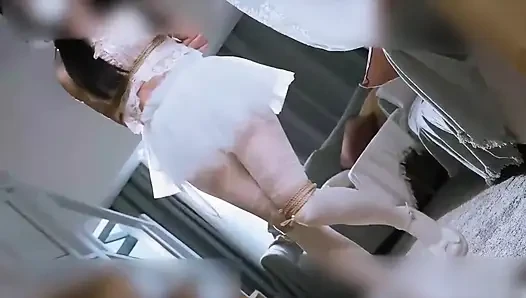 Ms19-a girl dengan gaun pengantin disiplin sama vibrator