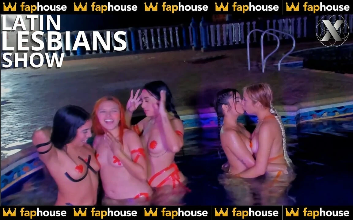 Latin Lesbians Put on a Great Show in a Pool