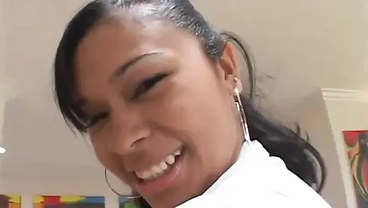 This big black cock is too huge for her tiny pussy