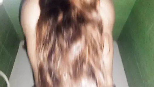 Stepsister Nadiya is surprised by her stepbrother's big cock and he fucks her big pussy while they are home alone