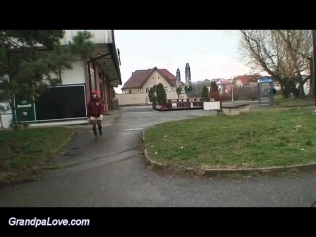 Grandpa meets a teen for public fucking