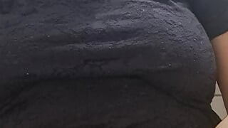 Stepmom is a whore, she shows her stepson in front of the camera her pussy to turn him on