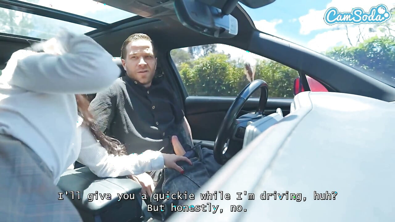 Stepdad Fingers Naughty Stepdaughter on Their Way Home From College