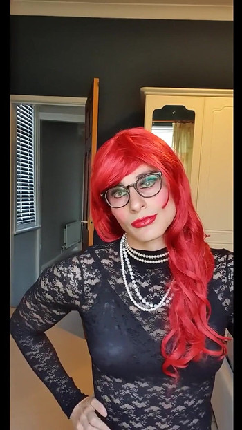 Teasing away in my tight lace dress