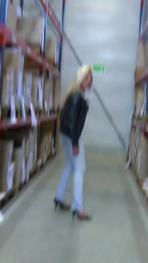 Naughty hot blonde milf sucks my cock at work | Clip 1