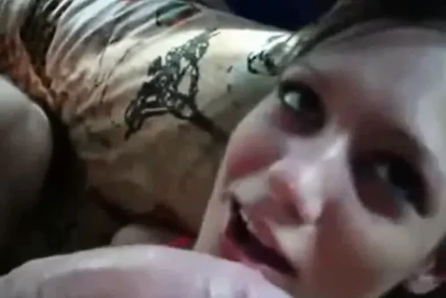 submissive sucking and cum in mouth