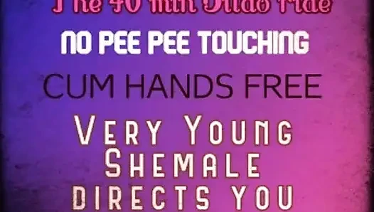 The 40 Min Dildo Ride Directed by a Young Shemale