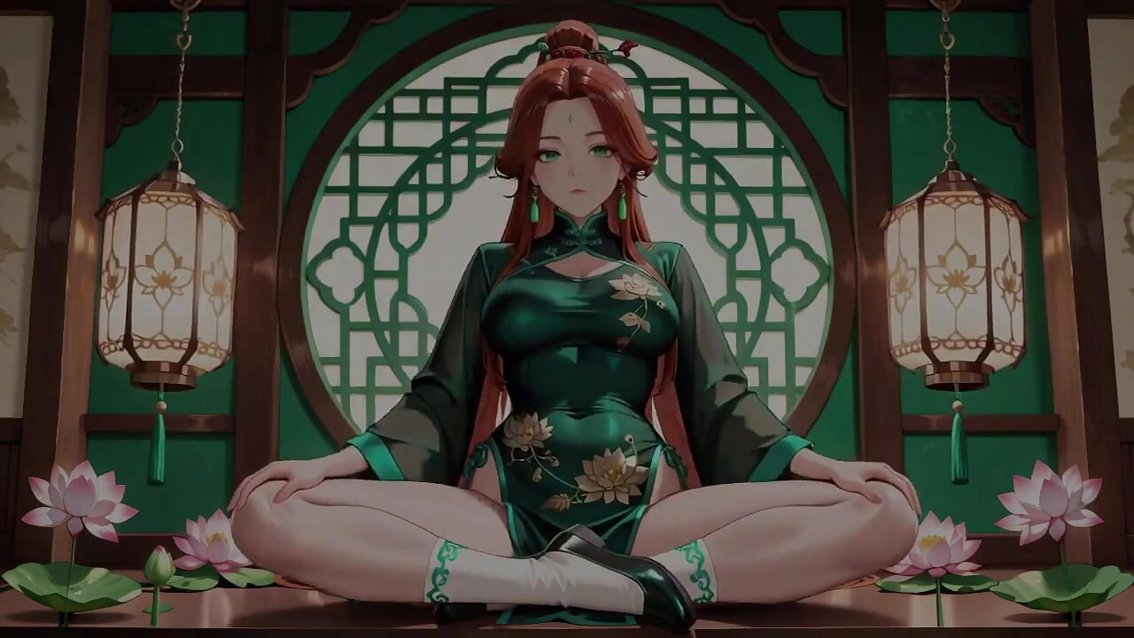 Cheveux roux et Qipao emeraude ! Séduction paresseuse dans la cour est