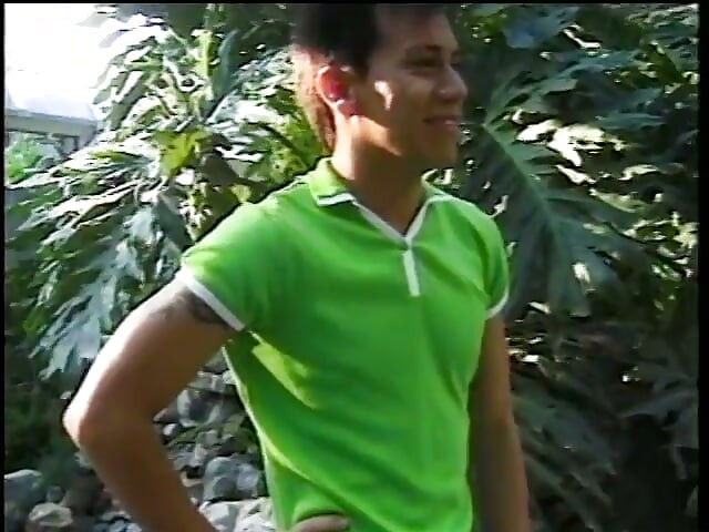 Two horny gay studs suck each other's dick in the garden