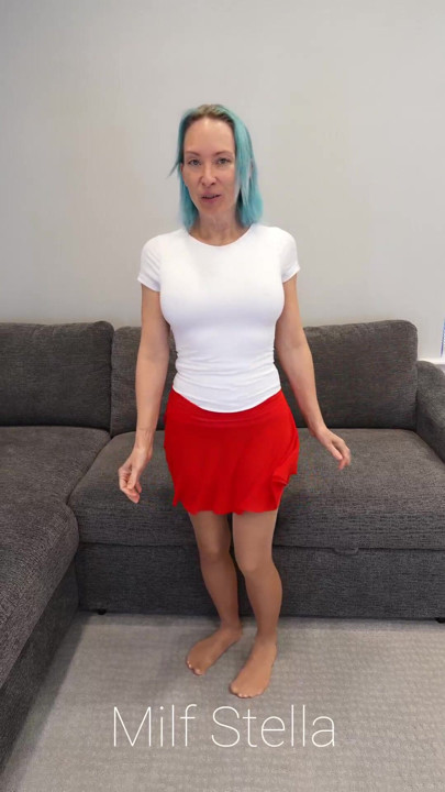 White Top & Red Skirt