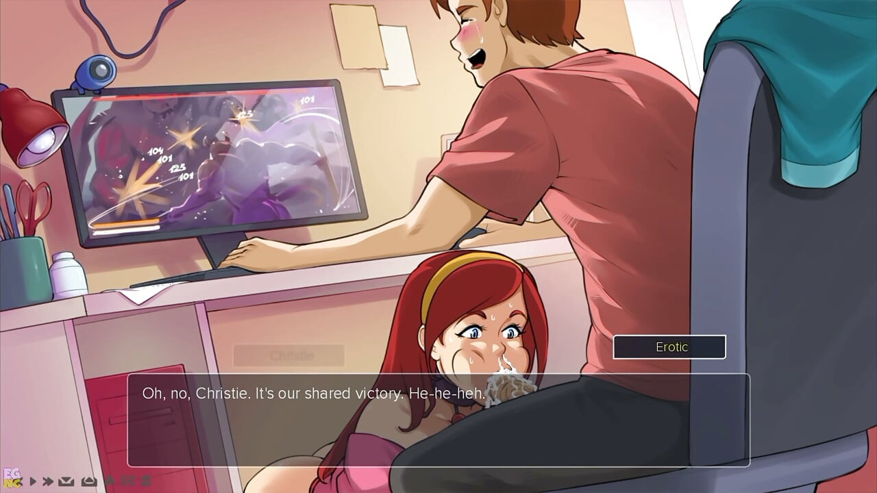 MILFs Plaza 49 - Stepsister Showed up Out of Nowhere While I Was Gaming and Gave Me a Blowjob - by Eroticgamesnc