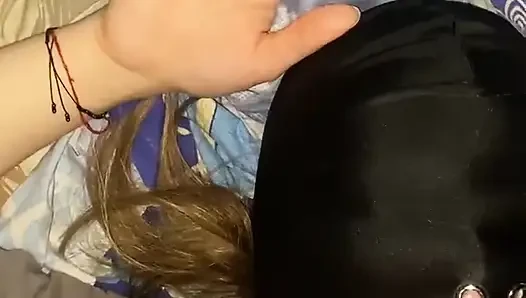 Hard in a Mask with Licking the Anus
