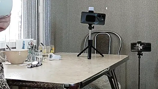 Instead of Coffee, the Neighbor Started Sucking My Dick Until She Got a Lot of Cum in Her Mouth