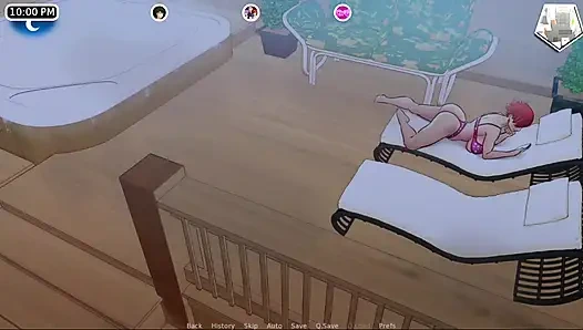 Seks threesome bareng tante seksi dan sahabatku yang berambut merah