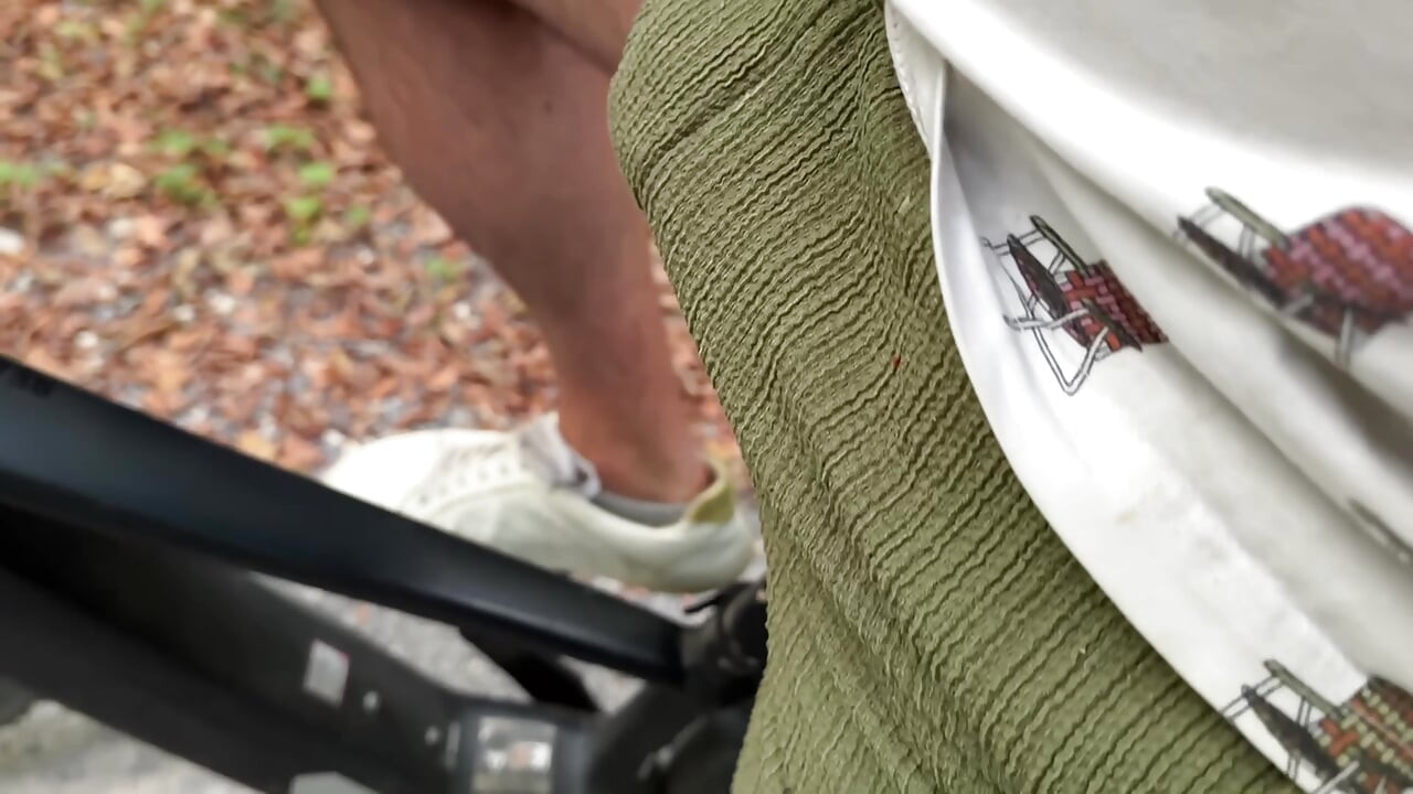 Bike Ride Piss Stop - Big Bulge & Outdoor Pee in the Forest