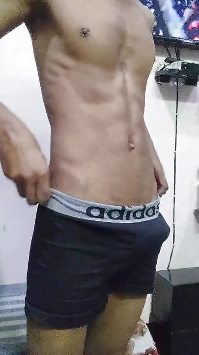 Hot slim guy masturbation