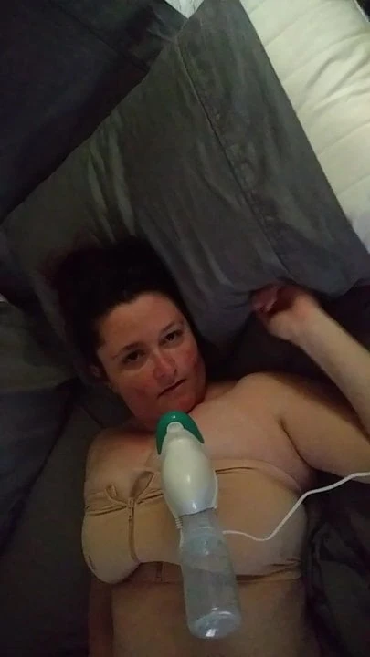 Masturbating and using a breast pump