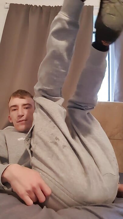 Skinny Lad Pulls Back Skin to Show Bellend