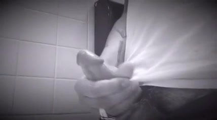 Public bathroom bit cumshot
