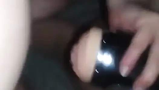 Using a Toy on Daddy's Cock