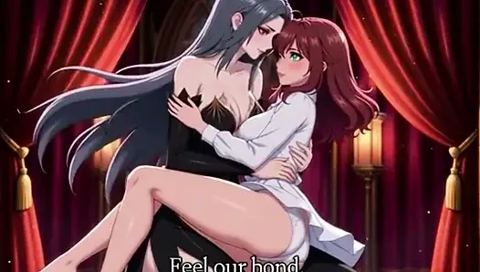 A lesbian Vampire Queen transforms a beautiful young woman
