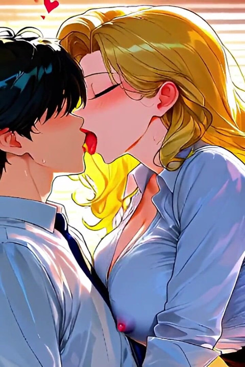 Extra Lessons After Dark with Blonde MILF - Ai Animation