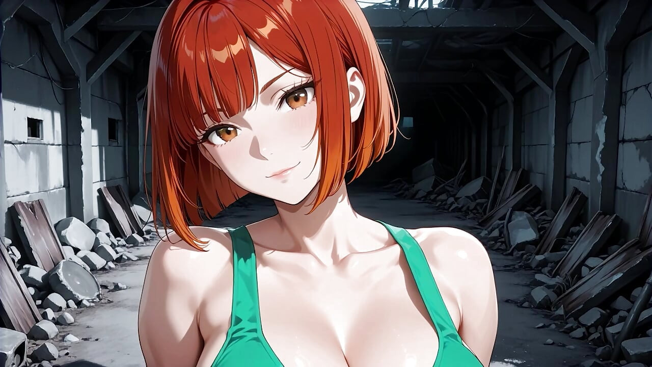 Κοκκινομάλλα κοπέλα Anime γαμήθηκε άγρια σε ερειπωμένο εργοστάσιο - στάζει χύσια σε όλο το μεγάλο κώλο της