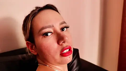 Morning horny latina waking up and teasing on couch sensual solo vibes